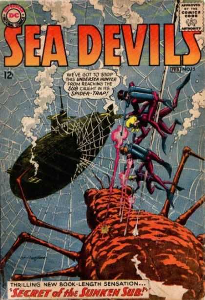 Sea Devils 15 - Dc - Web - Submarine - Underwater - Secret Of The Sunken Sub - Jack Adler