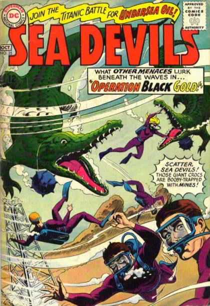 Sea Devils 25 - Alligators - Scuba Divers - Under Water - Snorkel - Operation Black Gold