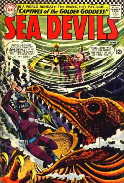 Sea Devils 29 - Captives Of The Golden Goddess - Get The Axe - Leader Fighter - World Beneath The Waves - Fight - Jack Adler