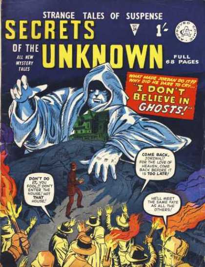 Secrets of the Unknown 34 - Strange Tales Of Suspense - Full 68 Pages - All New Mystery Tales - Monster - Man