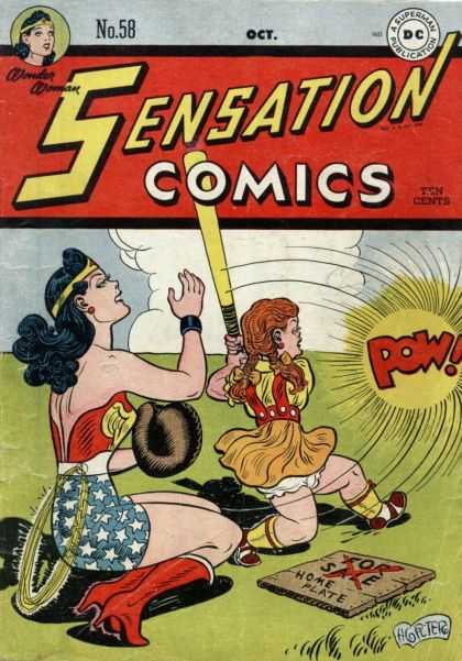Sensation Comics 57 - Wonder Woman - Girl - Pow - For Sale - Superman Publication