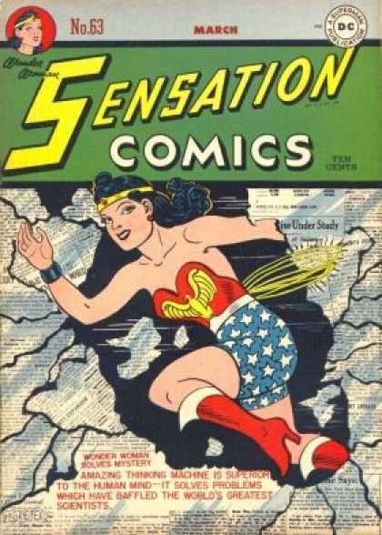 Sensation Comics 63 - Dc - Costume - Superhero - Ten Cents - Woman
