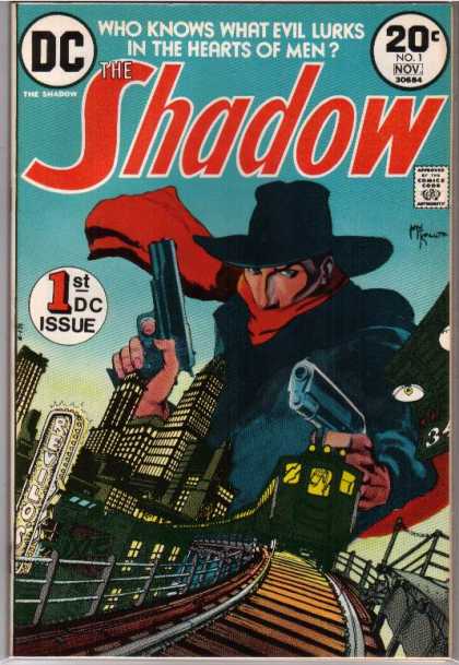Shadow (Comic) 1 - Who Knows What Evil Lurks In The Hearts Of Men - 1st Dc Issue - Train - Guns - Hero