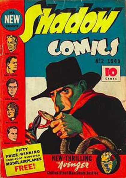 Shadow Comics 2 - All New Comics - No 2 1940 - 10 Cents - Fifty Prize Winning - Model Airplanes Free