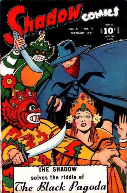Shadow Comics 71 - Sword - Hooded Man - The Black Pagoda - Gun - Riddle