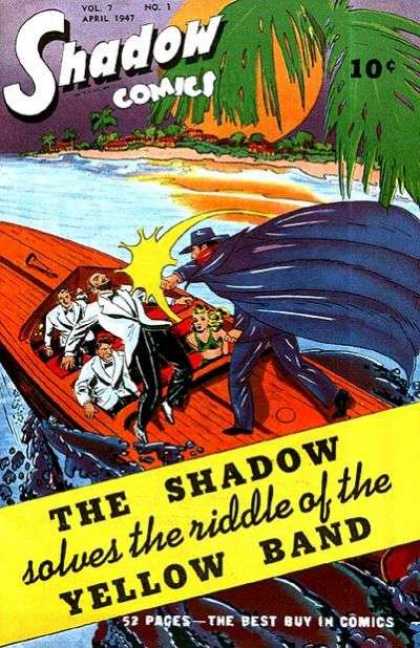 Shadow Comics 73 - Speed Boat - Water - Shadow - Rescue - Beach