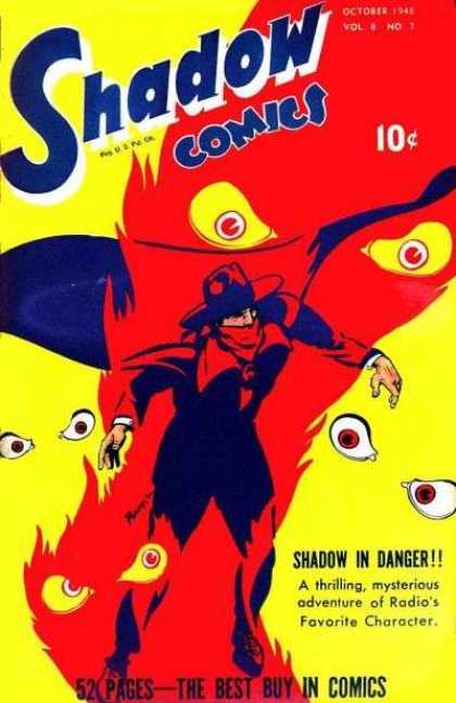Shadow Comics 91 - Eyes - Monster - Man - Fire - Shadow