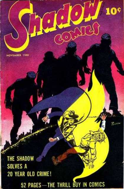 Shadow Comics 92 - November 1948 - The Shadow Solves A 20 Year Old Crime - 52 Pages - The Thrill Buy In Comics - Cap