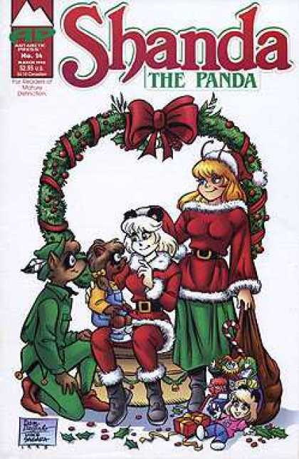 Shanda the Panda 14 - Christmas - Wreath - Gifts - Smiles - Holidays