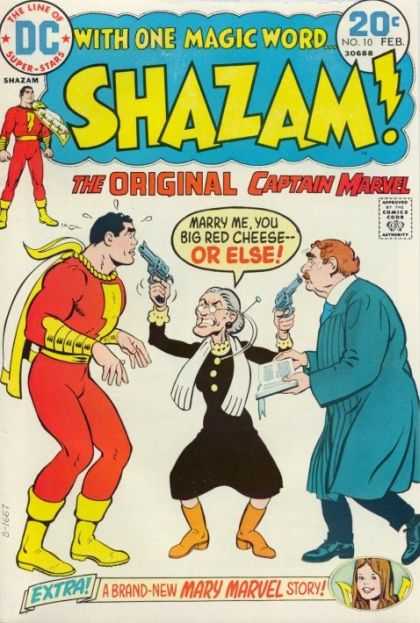 Shazam 10 - 20 Cents - Speech Bubble - Superhero - Old Lady - Comics Code Authority
