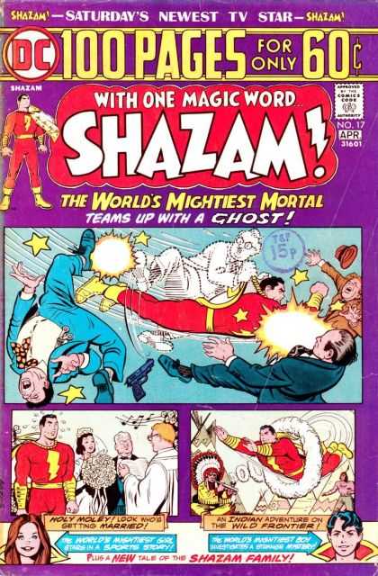 Shazam 17 - Saturday Tv Comics - Ghost - No 17 April Edition - Dc Comics - Lightning Bolt
