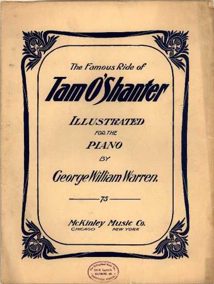 Sheet Music - Famous ride of Tam O'Shanter