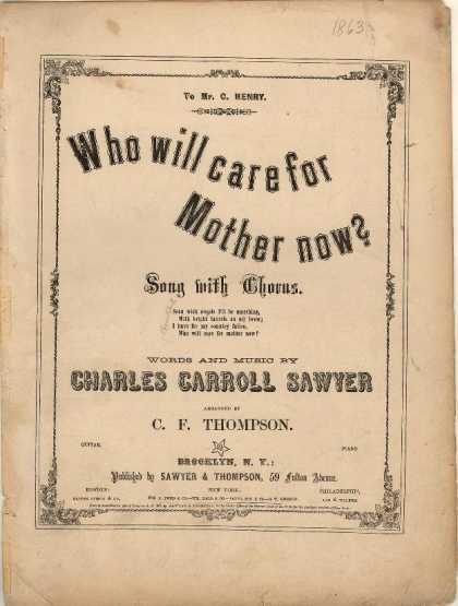 Sheet Music - Who will care for mother now?