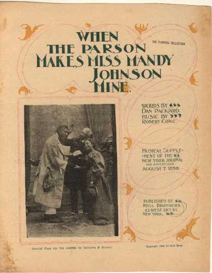 Sheet Music - When the parson makes Miss Mandy Johnson mine; Musical Supplement of the New Yor