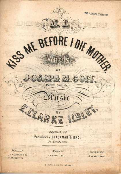 Sheet Music - Kiss me before I die Mother