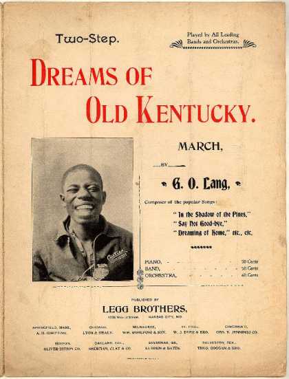 Sheet Music - Dreams of old Kentucky; March--two-step