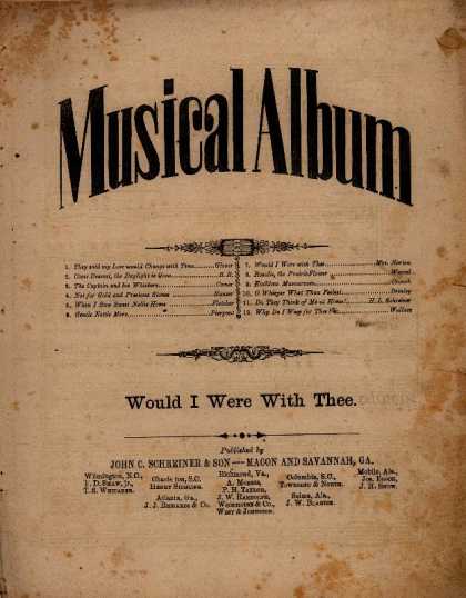 Sheet Music - Would I were with thee