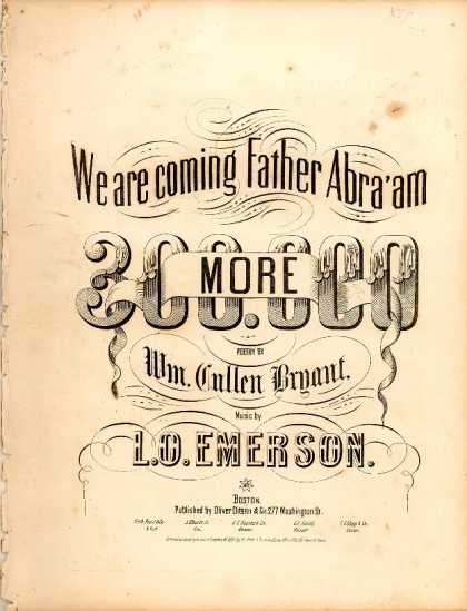 Sheet Music - We are coming Father Abra'am 300.000 more