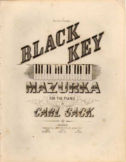 Sheet Music - Black key mazurka