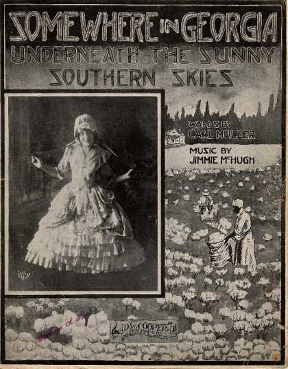 Sheet Music - Somewhere in Georgia underneath thee sunny Southern skies