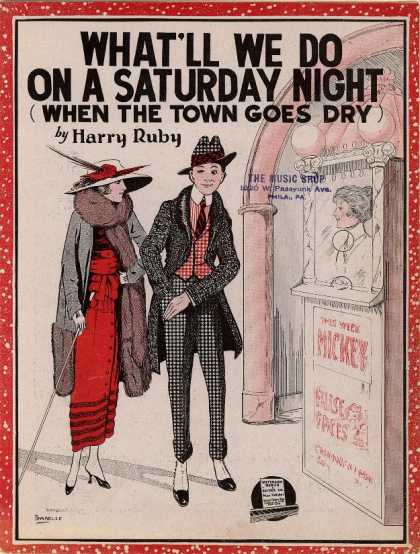 Sheet Music - What'll we do on a saturday night (when the town goes dry)
