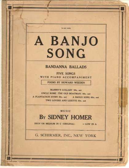 Sheet Music - Banjo song; Bandanna ballads; Op. 22, no. 4