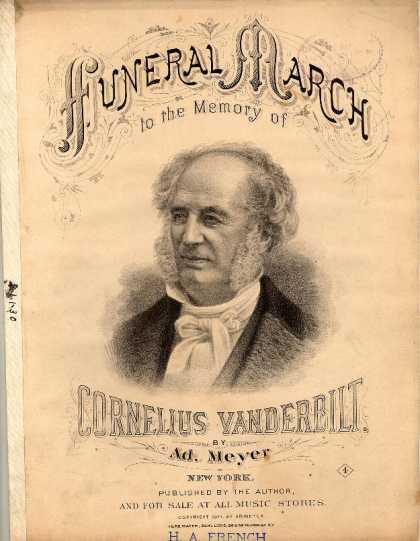 Sheet Music - Funeral march to the memory of Cornelius Vanderbilt