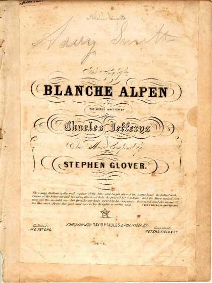 Sheet Music - Song of Blanche Alpen