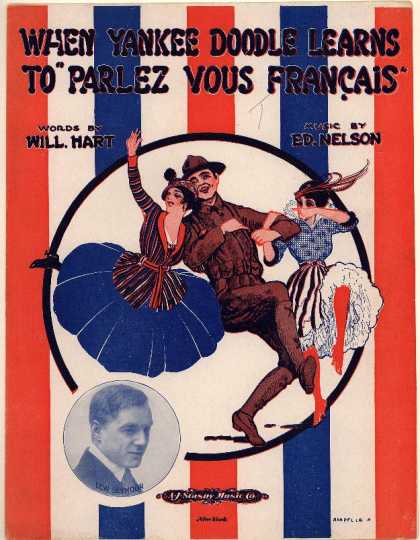 Sheet Music - When Yankee Doodle learns to "parlez vous francais"