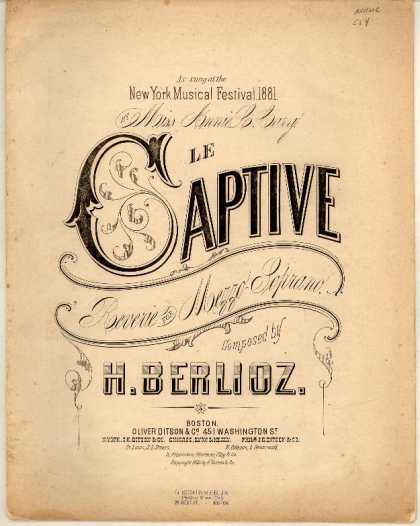 Sheet Music - Captive; Reverie for mezzo-soprano