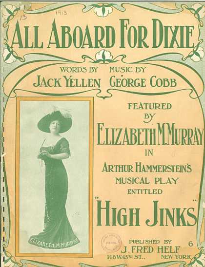 Sheet Music - All aboard for Dixie Land