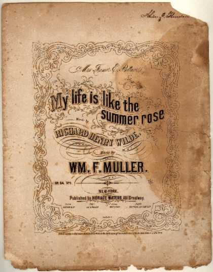 Sheet Music - My life is like the summer rose; op. 54, no. 1