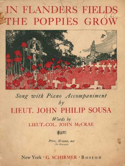Sheet Music - In Flanders fields the poppies grow