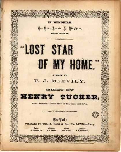 Sheet Music - Lost star of my home