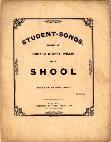 Sheet Music - Shool; American student song