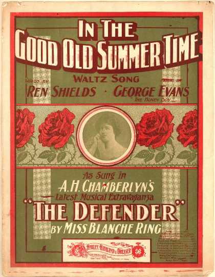 Sheet Music - In the good old summer time; The defender