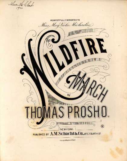 Sheet Music - Wildfire march