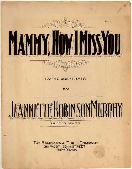 Sheet Music - Mammy, how I miss you