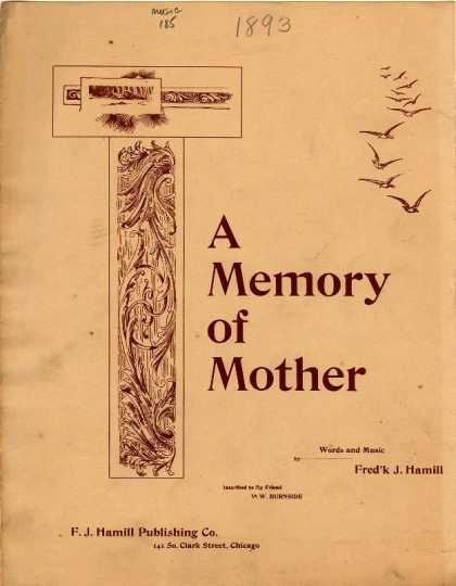 Sheet Music - Memory of mother; Nearer my God to Thee