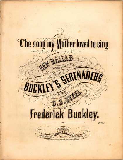 Sheet Music - Song my mother loved to sing