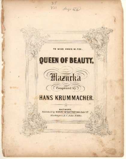 Sheet Music - Queen of beauty