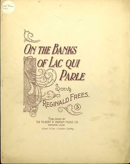 Sheet Music - On the banks of Lac Qui Parle