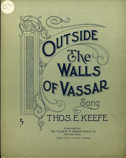 Sheet Music - Outside the walls of Vassar