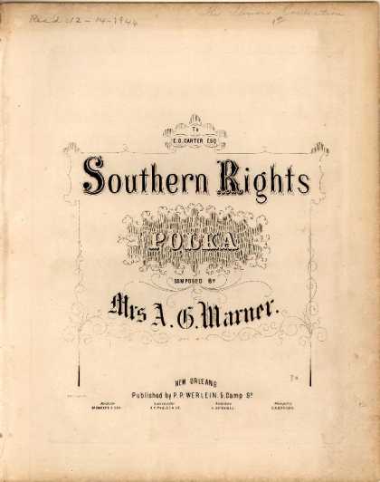 Sheet Music - Southern rights polka