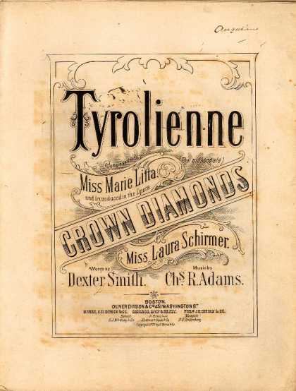 Sheet Music - Tyrolienne; The nightingale; Crown diamonds