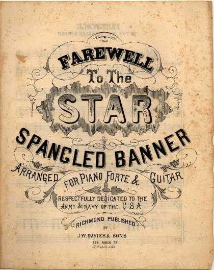 Sheet Music - Farewell to the star spangled banner