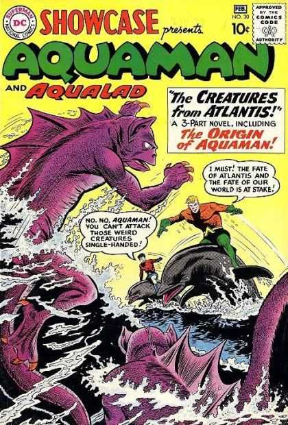 Showcase 30 - Weird Creatures - Purple Creature - The Creatures From Atlantis - Fish - Fate Of The World - Sheldon Moldoff