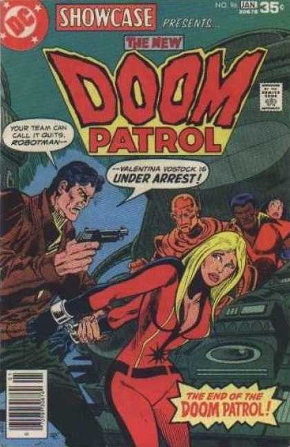 Showcase 96 - Doom Patrol - Guns - Lady - Men - Yellow Hair - Jim Aparo
