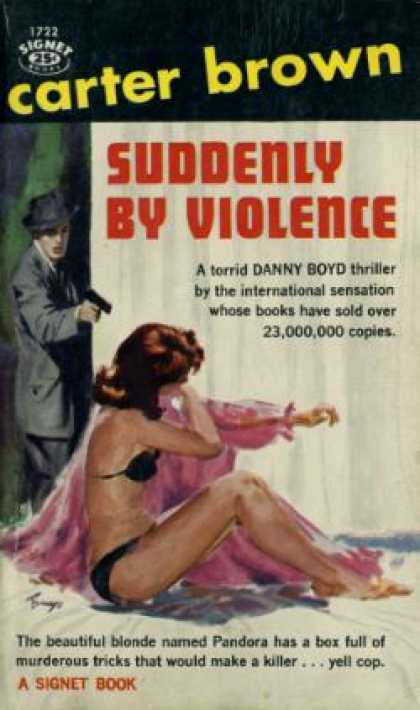 Signet Books - Suddenly By Violence - Carter Brown