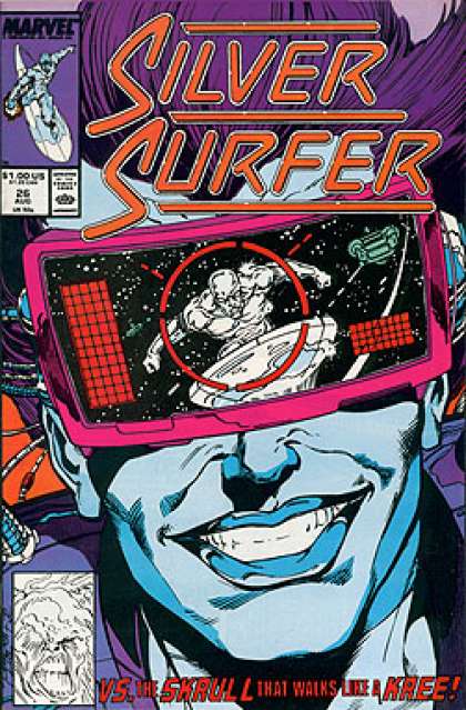 Silver Surfer (1987) 26 - Evil Grin - Silver Surfer - Flying Through Space - Watching You - The Mask - Josef Rubinstein, Ron Lim